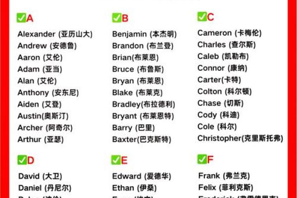 男孩英文名字精选及其独特寓意解析