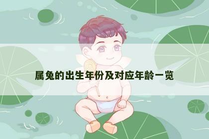 属兔的出生年份及对应年龄一览