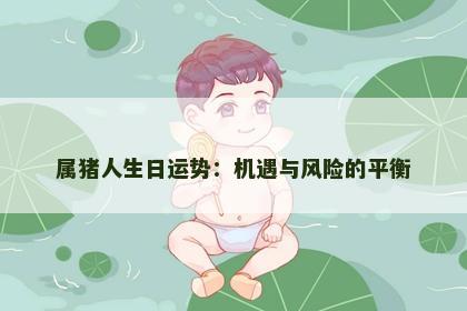 属猪人生日运势：机遇与风险的平衡