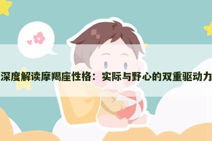 深度解读摩羯座性格：实际与野心的双重驱动力