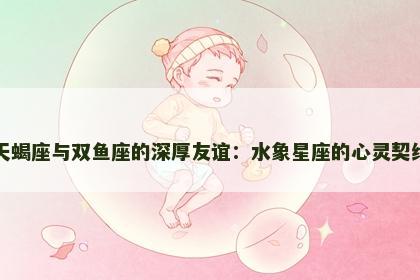 天蝎座与双鱼座的深厚友谊：水象星座的心灵契约