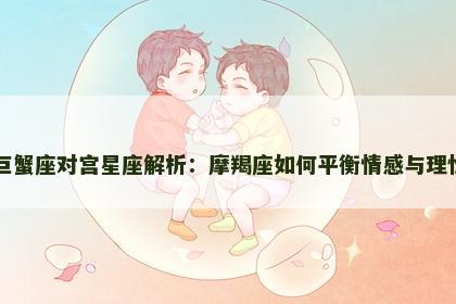 巨蟹座对宫星座解析：摩羯座如何平衡情感与理性