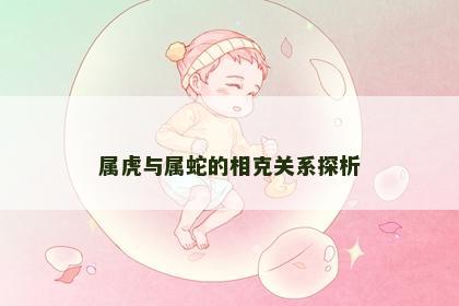 属虎与属蛇的相克关系探析