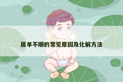 属羊不顺的常见原因及化解方法