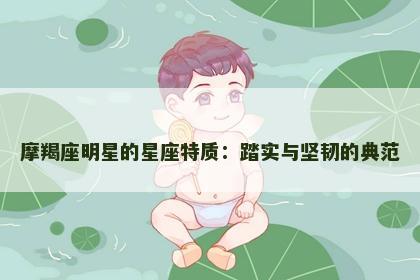 摩羯座明星的星座特质：踏实与坚韧的典范