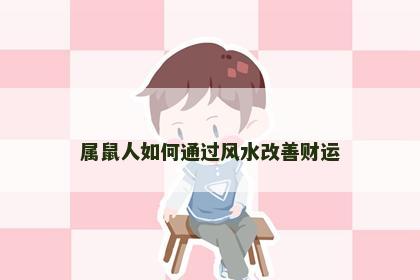 属鼠人如何通过风水改善财运